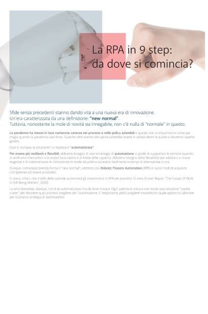 Immagine del whitepaper: Come ottenere tutti i vantaggi della Robotic Process Automation? Una guida in 9 punti